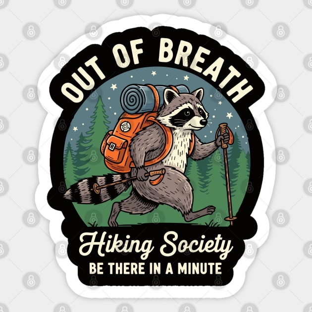 Out of Breath Hiking Society Sticker by enrynz